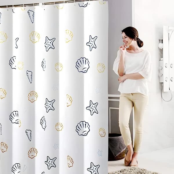 Duschdraperi 80 x 180 cm Marint mönster Viktad fåll Mild