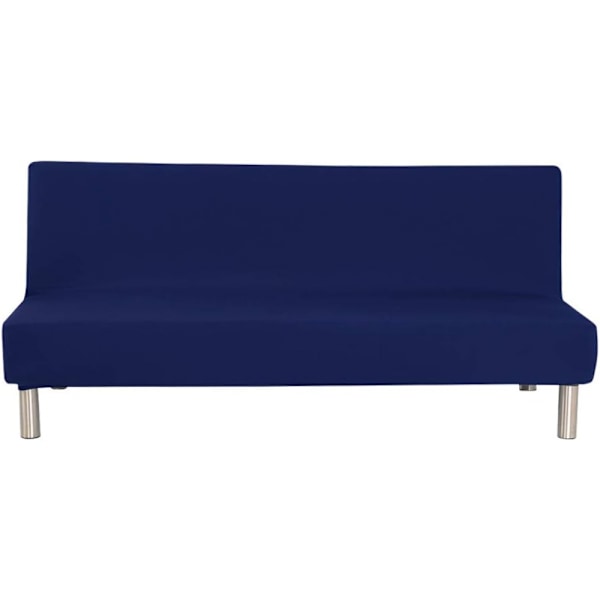 Armlös soffa sängöverdrag (mörkblå) stretch futonöverdrag sofföverdrag soffa futon möbler pro