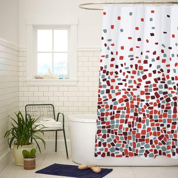 Mugresistent bruseforhæng 180 x 180 cm – Rød