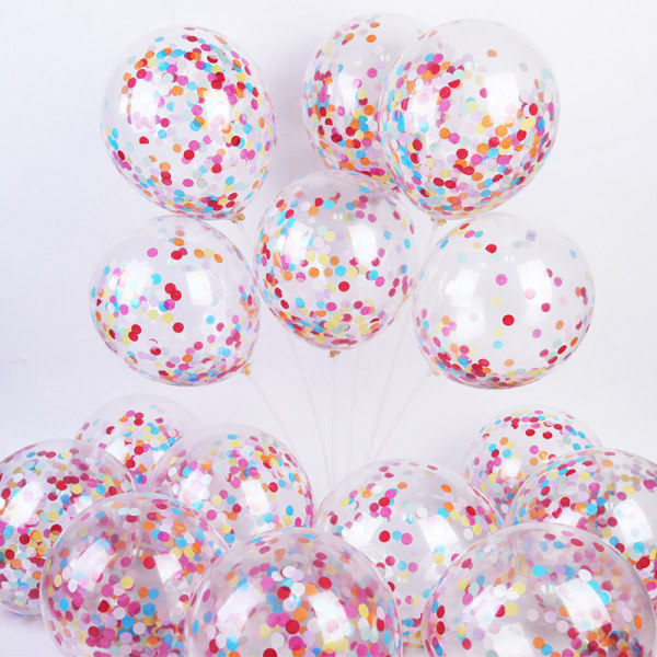 50 Pack 12 tommer farverige latex konfetti balloner dekorationer til