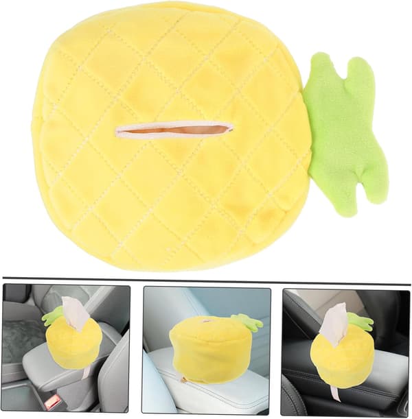 (18cm) Servietboks Bilmontering Ananas Papirservietter Bordpapir D