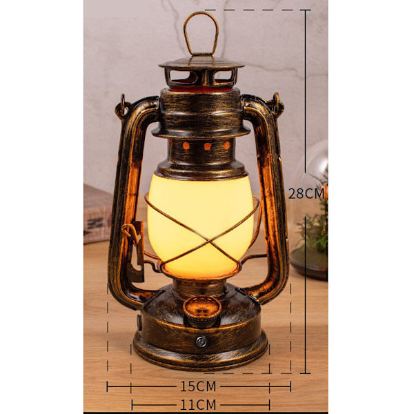 2 kpl Vintage Puutarha Lyhty, ulko LED-lyhty Three-color light
