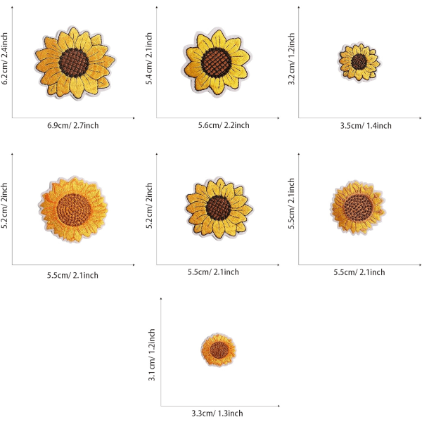 Strykelapp, 22 STK Sunflower Bird Butterfly Strykelapp Iro