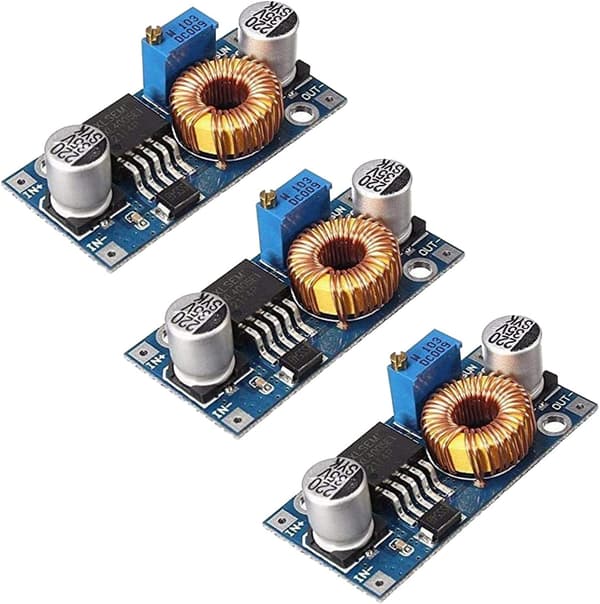 3 stk DC-DC 5A 5-32V til 0,8-24V Step-Down Regulator Modul Strøm
