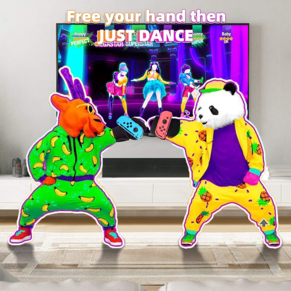 Switch Just Dance 2024 JoyCon Grip håndledsrem Boksedesign (Fr