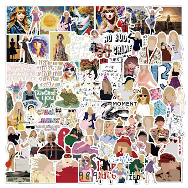 Singer TaylorSwift vanntette klistremerker 100 ark I