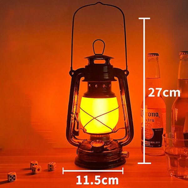 2 kpl Vintage Garden Lantern, ulkovalaistus LED-lyhty Flame light infinite dimming