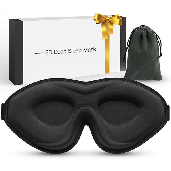 Nattmask, 3D-viktad sömnmask för män och kvinnor, ögonmask fo