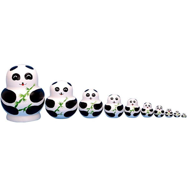 Nesting Dolls, 10 stycken, Serie av ryska dockor Matryoshka Ryska dockor 10 stycken i målad trä? Hantverk H
