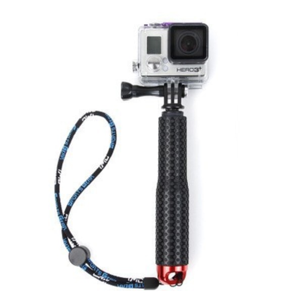 19\" Teleskopisk Monopod i Aluminium (Rød, Tilfeldig Taufarge) for GoPro Hero 10/9/8/7/6/5/4/3+/3/Hero(2018)/Fusion Cross C