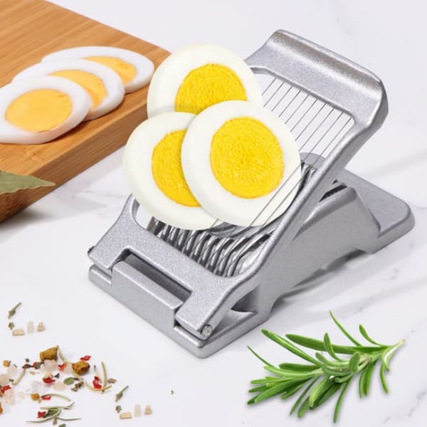 Rustfritt stål eggekutter, oppvaskmaskinsikker, eggeskjærer, potetskjærer, egg
