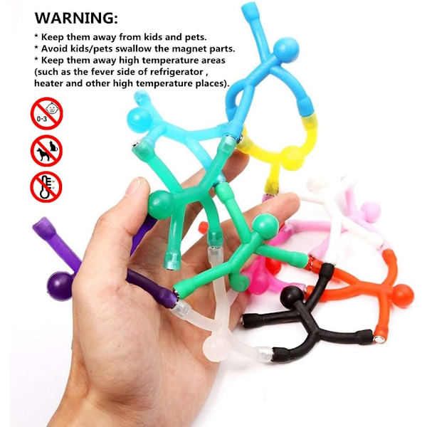 10 st kylskåpsmagneter, Mini Man magnetiska kylskåpsmagneter för Ki