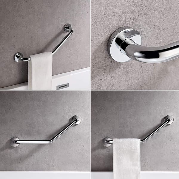 Dusjgrep 40cm, Baderomshåndtak, Krom, Rustfritt Stål, Sølv