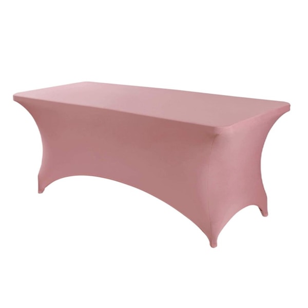 [6FT, Pink] Tight, Fitted, Washable and Wrinkle Resistant Stretch Rectangular Patio Table Cover for