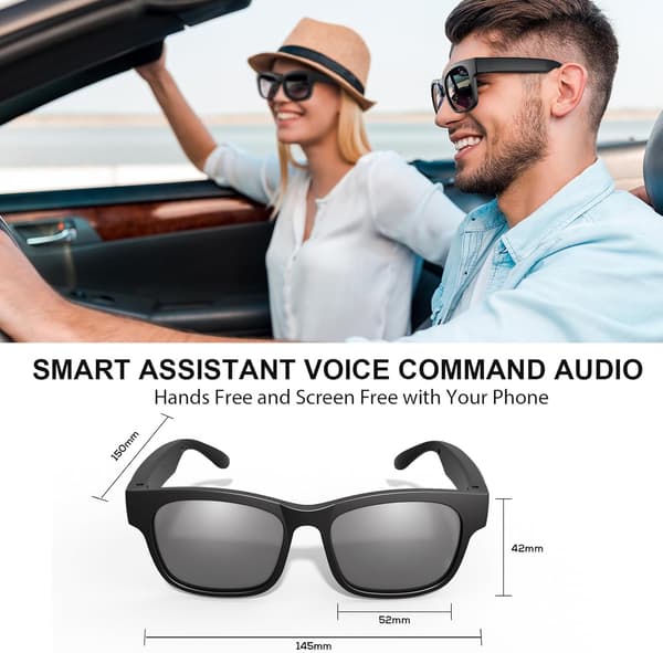 Smarta glasögon - Bluetooth-anslutning - samtal, musikuppspelning