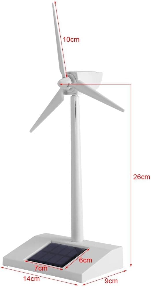 Mini solcellsdriven vindturbin, mini solcellsdriven vindkvarnleksak för barn