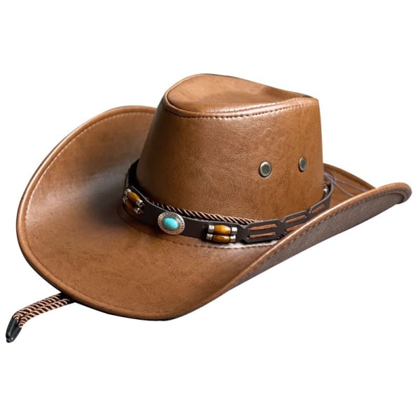 Herr Vintage Stor brätte Cowboy australisk västerländsk stil Bush Hat