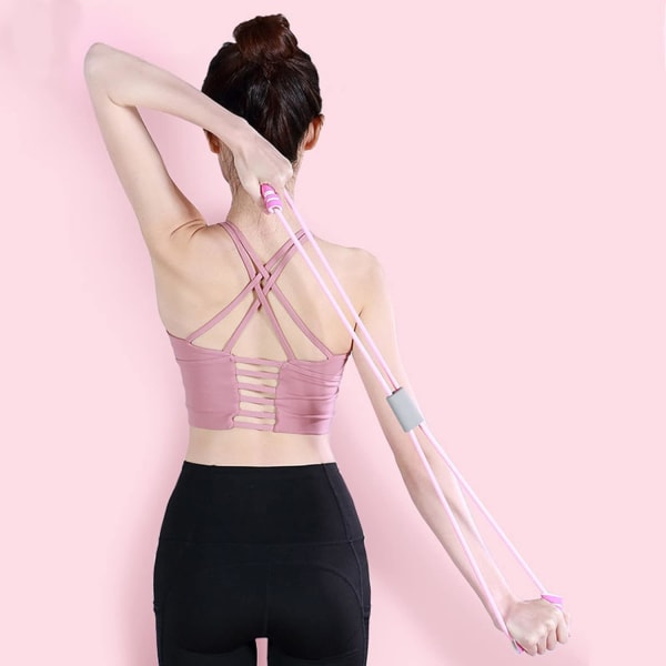4 st 8-formade dragrep bröst expander Pilates lyftövningar