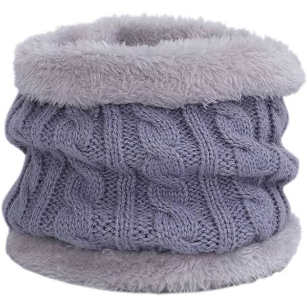 Grå vintermössa för barn med pompom för att hålla pojkar och flickor varma