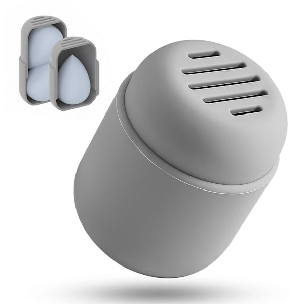 Makeup svampeholder, (BLENDER IKKE INKLUDERET) - Grå - Kosmetisk blender