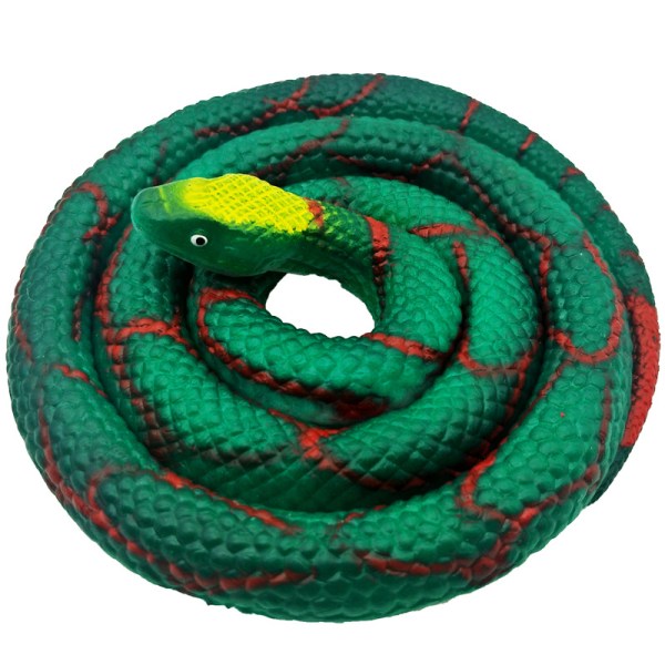 Simuloitu kumikobra, punainen python, 1 kpl, eläinlelu Halloweeniin tai huhtikuun 1. päivän kepposeen ja ansaan D