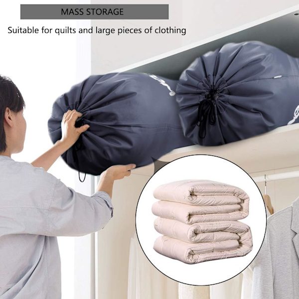 Grå Vaskesekk, Sett med 2 Store Foldbare Vaskesekker R Bag Q