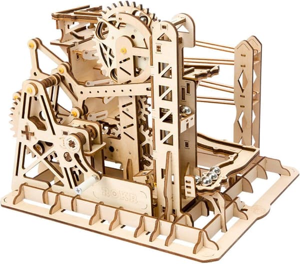 Træmodel Elevator Marmor Coaster, Marmorløb Mekanisk 3D W