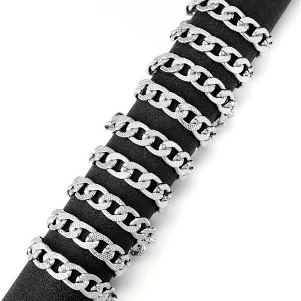 Sliver 5m Aluminium Flat Curb Chains 16x10x2.6mm Twisted Miami Cuban Link Chain Chunky Chain Håndveske