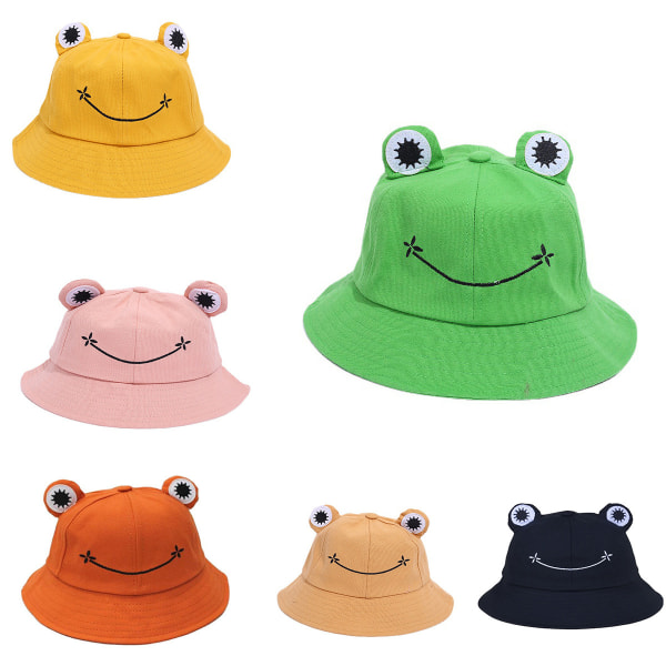 Groda Bucket Hat för Vuxna Bomull Solhatt för Kvinnor Packable Cot