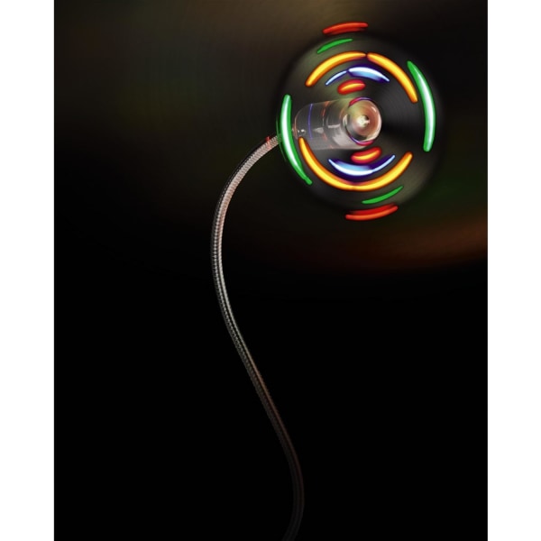 USB fan with colored LEDs