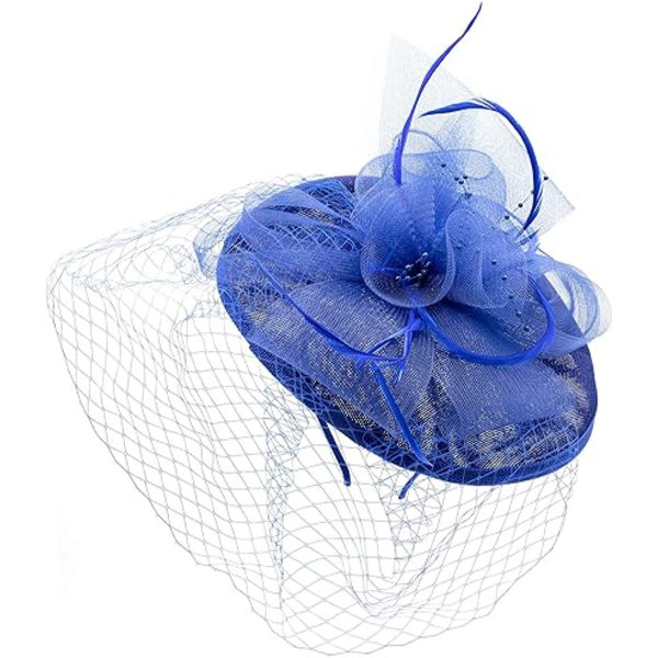 Färger & Skönhet Blått Hårfascinator - Kvinnors Fest Håraccessoar - Fashion Girl Hårclips - Bröllop Hårfascinator I