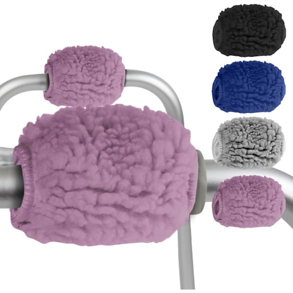 Fårskinnshandtag för rullator, 2-pack - Tillbehör för handstöd