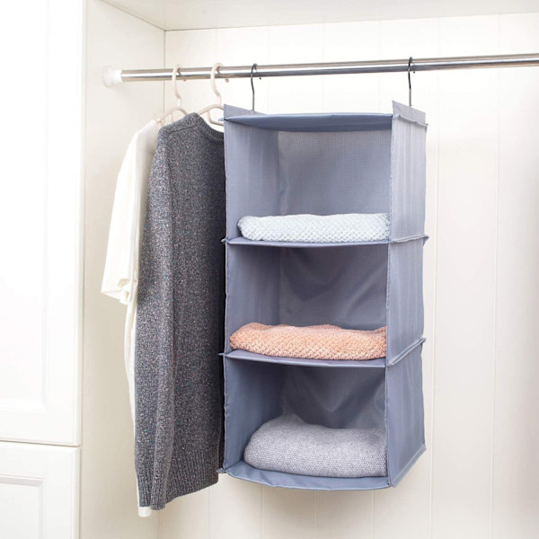 3-osastoinen seinäkaapin järjestäjä, Ti Wardrobe H