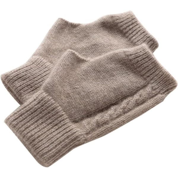 Winter Warm Half Finger Gloves - Stretchy Knit Thermal Long Glove