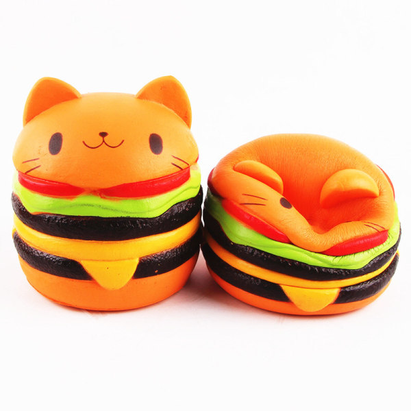 Sööt kawaii pehme imitatsiooniburger, hüppav mänguasi, stressi ja ahmimise leevenduse kaunistused lastele ja täiskasvanutele N