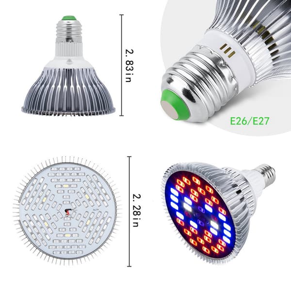 30W 40LED Vekstlys E27 Belysning for Planter K