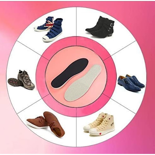 Ett par Andningsbara Höjdökande Innersulor i Memory Foam, Osynliga 4cm