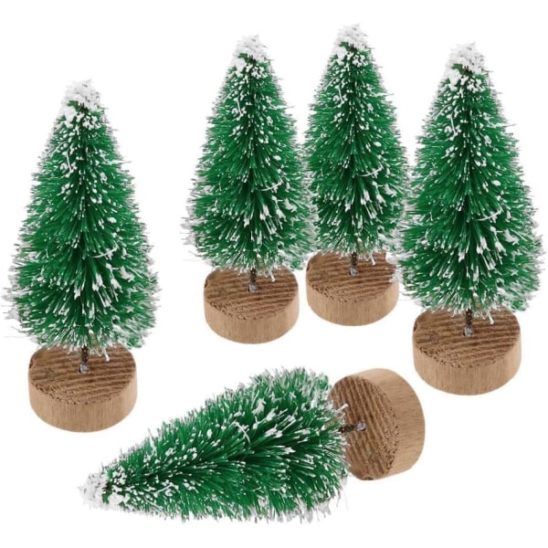 (Green, Height 10cm)Set of 10 Artificial Christmas Tree Mini Miniature Christmas Tree Indoor Table Decoration