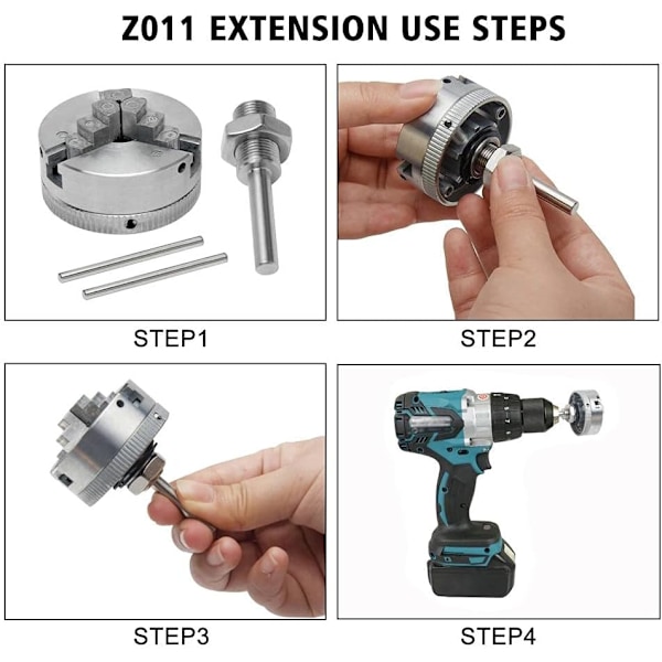 Mini dreiebenk - Mini dreiebenk sinklegering tre-kjeft chuck M12*1 hånd elektrisk drill chuck Co
