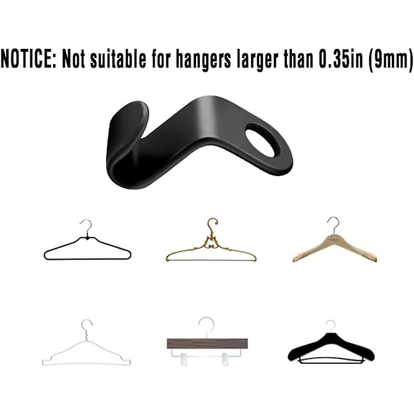 Tøjstangskrog, Sort 30-pack