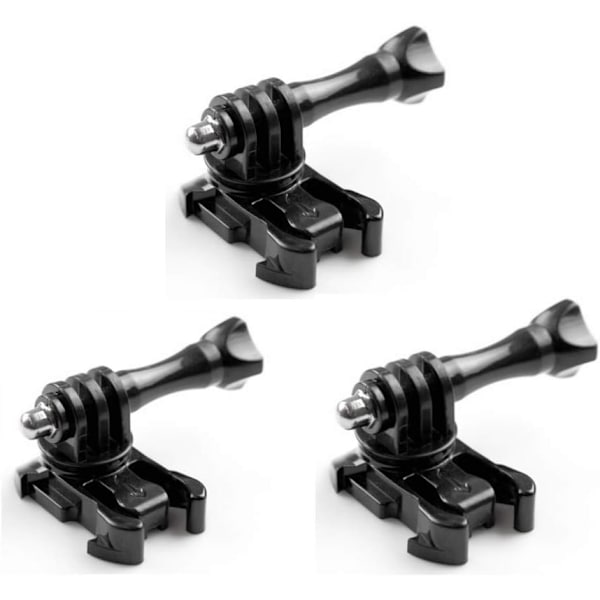 3 stk. 360 graders roterende skrue drejelig montering hjelm rem spænde adapter holder montering til GoPro 11/10/