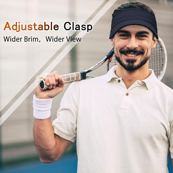 Visor for Menn Kvinner - Golf Visor Cap Tennis Sol Visor Sport Adjus