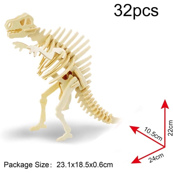 (Tyrannosaurus Rex Spinosaurus Stegosaurus)Puiset rakennussarjat