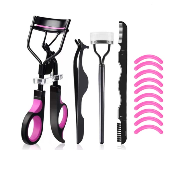 Eyelash Curler, 4 i 1 Eyelash Curler Kit til kvinder Indeholder vippebukker,