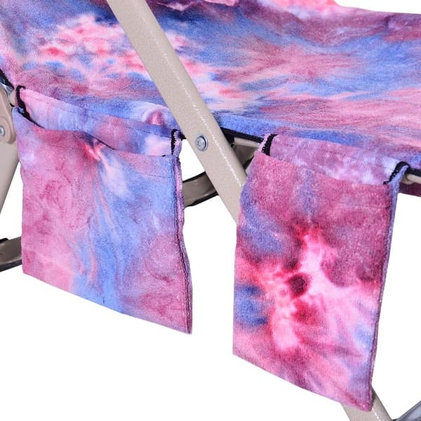 Mikrofiber Strandstolöverdrag med Förvaringsfickor （C)