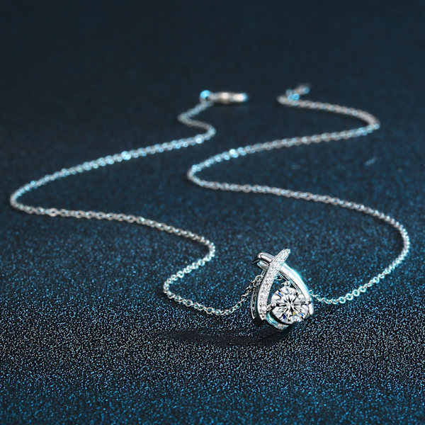Moissanite-sydänriipus naisille, korulahja naisille, vaimolle, tyttöystävälle, syntymäpäivälahja E