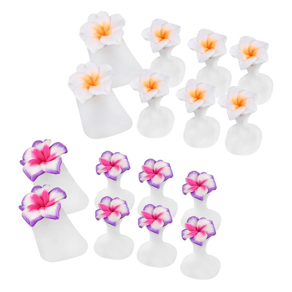 16 st Manikyr Tåseparator Silikon Blomform Tåspridare Spacers Delare Pedikyr Tåfena