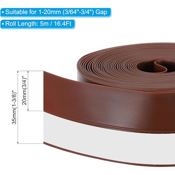 5m TPE-oviti tiivistysnauha brown