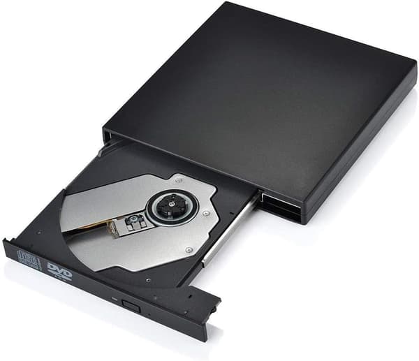 Svart ekstern DVD/CD-brenner USB 2.0 Slim for datamaskin