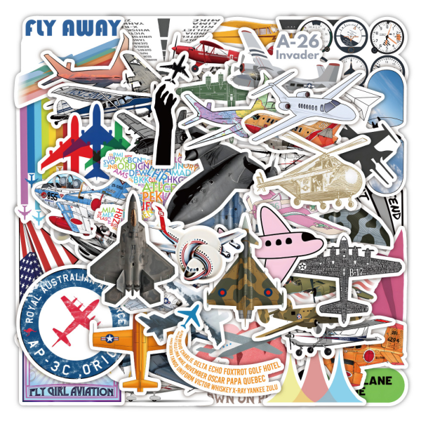 50 flygraffiti-klistermærker, vandtætte bærbare klistermærker og Cre